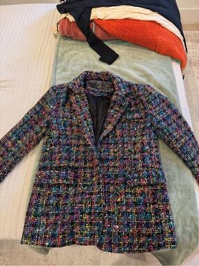 Blank NYC Multicolor Tweed Blazer Jacket